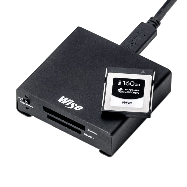 کارت حافظه 160GB CFexpress Type A به همراه کارتخوان Wise USB 3.2 Gen 2