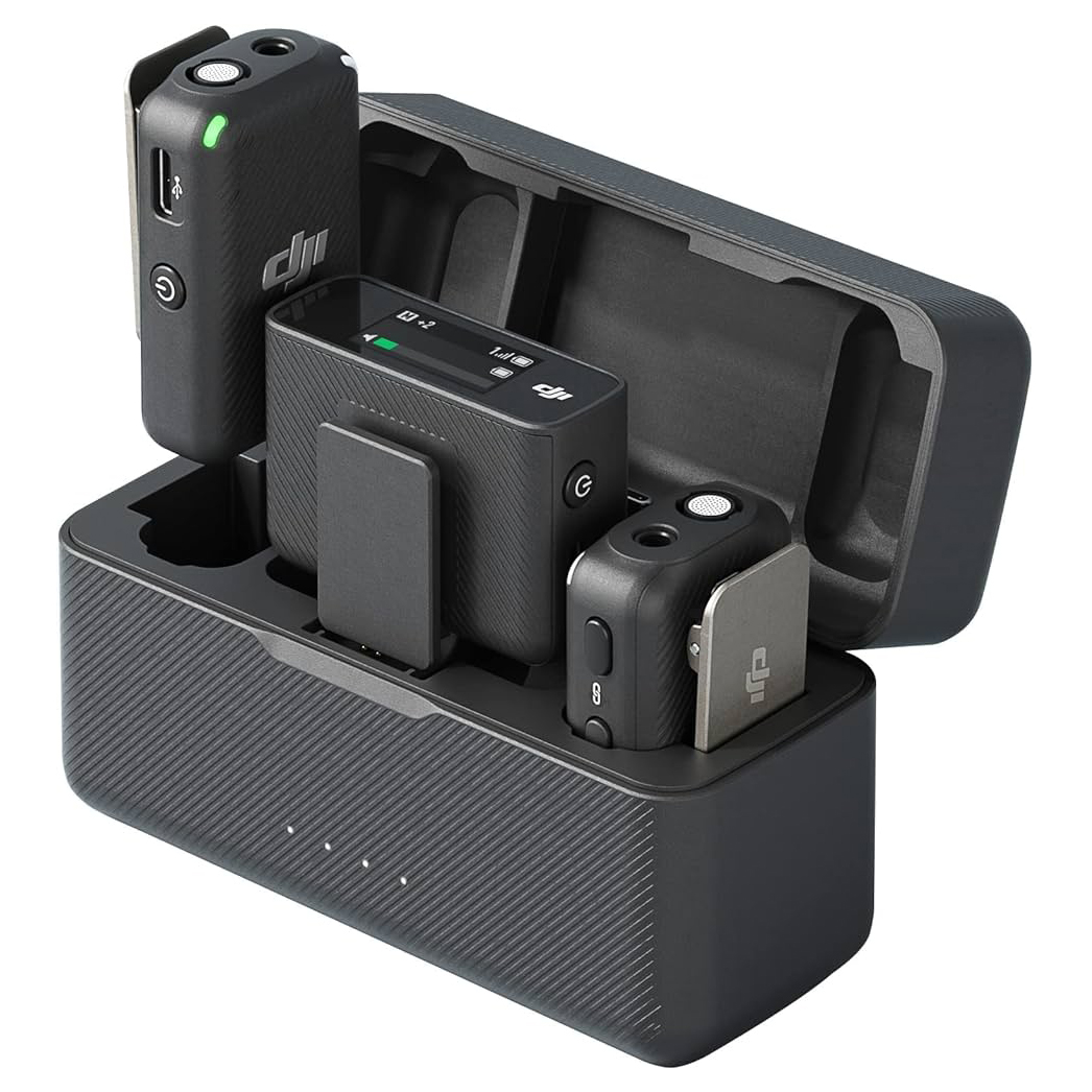 میکروفن بی‌سیم حرفه‌ای DJI Mic (دو کاربره)