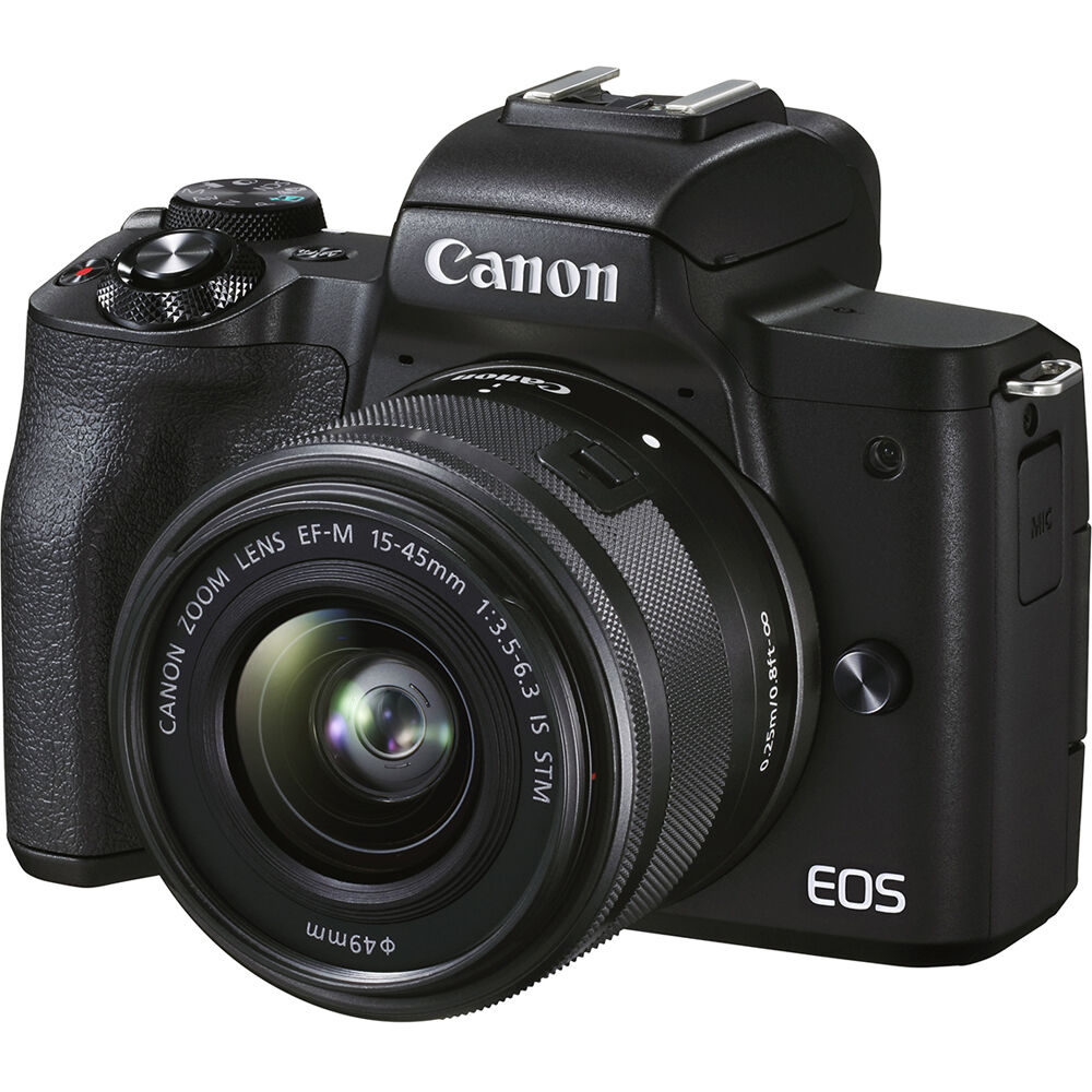 دوربین بدون آینه کانن EOS M50 Mark II kit 15-45mm + 55-200mm (کیت دو لنز)(کارکرده)