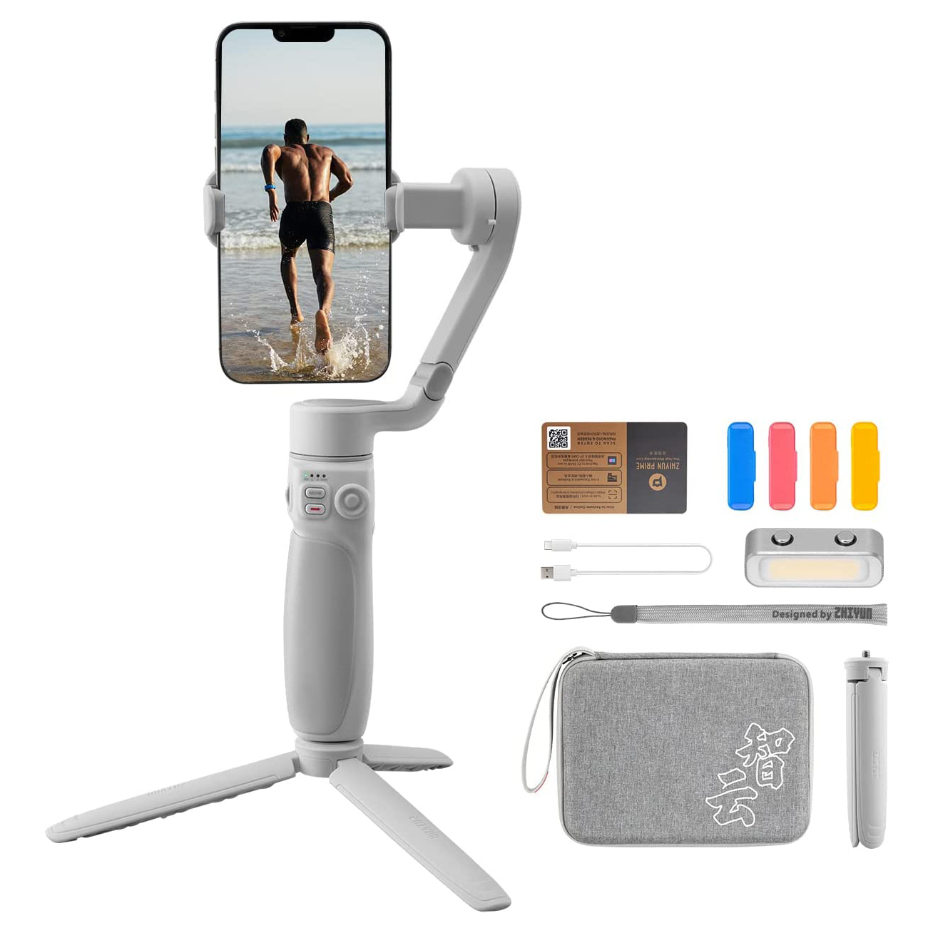 گیمبال موبایلی ژیون Zhiyun Smooth-Q4 کیت کومبو