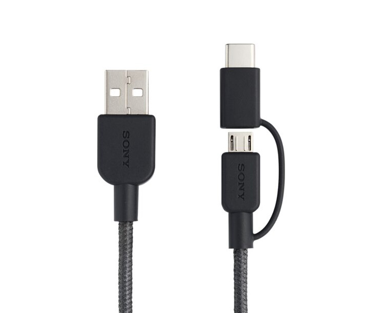 کابل تبدیل USB به USB-C / microUSB سونی مدل CP-ABC150 طول 1.5متر