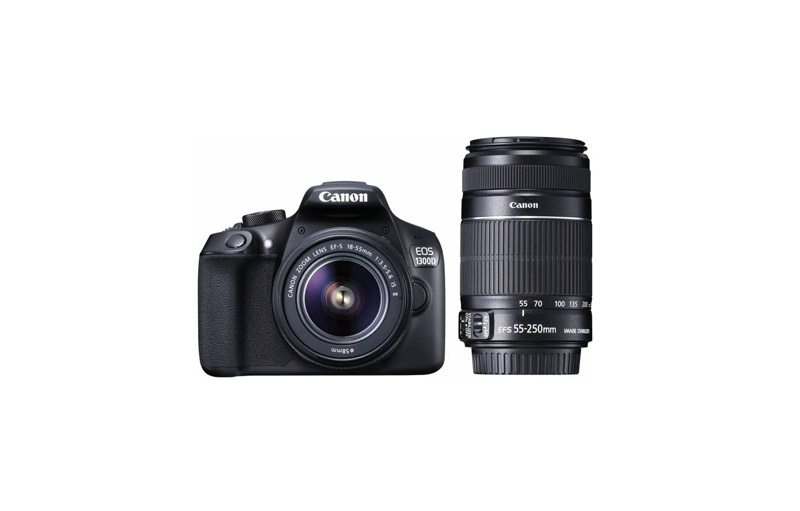 دوربین کانن EOS 1300D با دو لنز 55-18 و 250-55