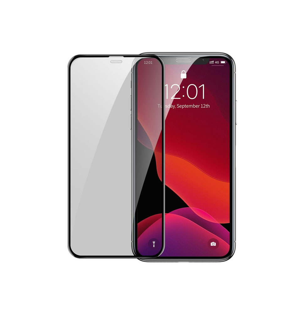 پک 2 تایی گلس حریم شخصی تمام صفحه تمام چسب Baseus SGAPIPH61S-WC01 برای Apple iPhone 11 / XR