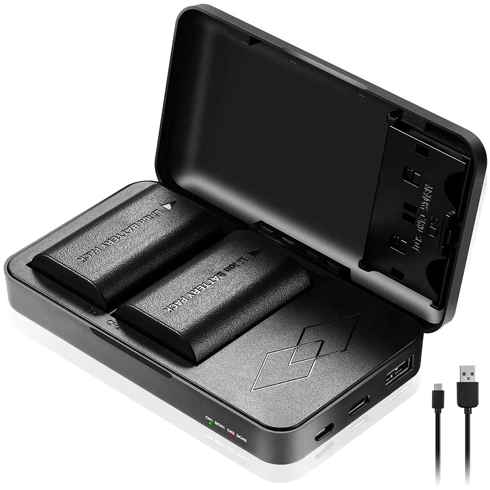 کیس شارژ دوتایی باتری LP-E6