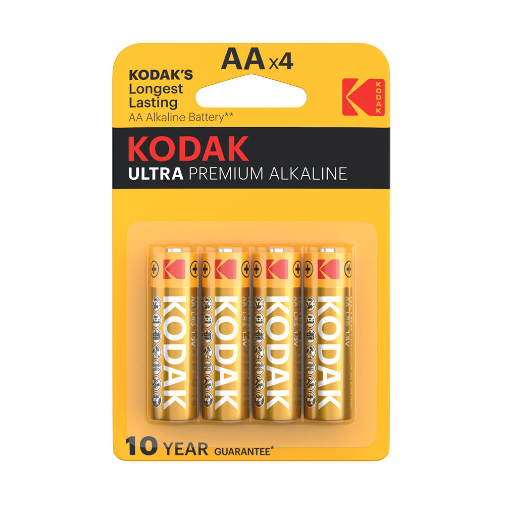 باتری قلمی آلکالاین کداک مدل Kodak Ultra Premium Alkaline (بسته چهار عددی)