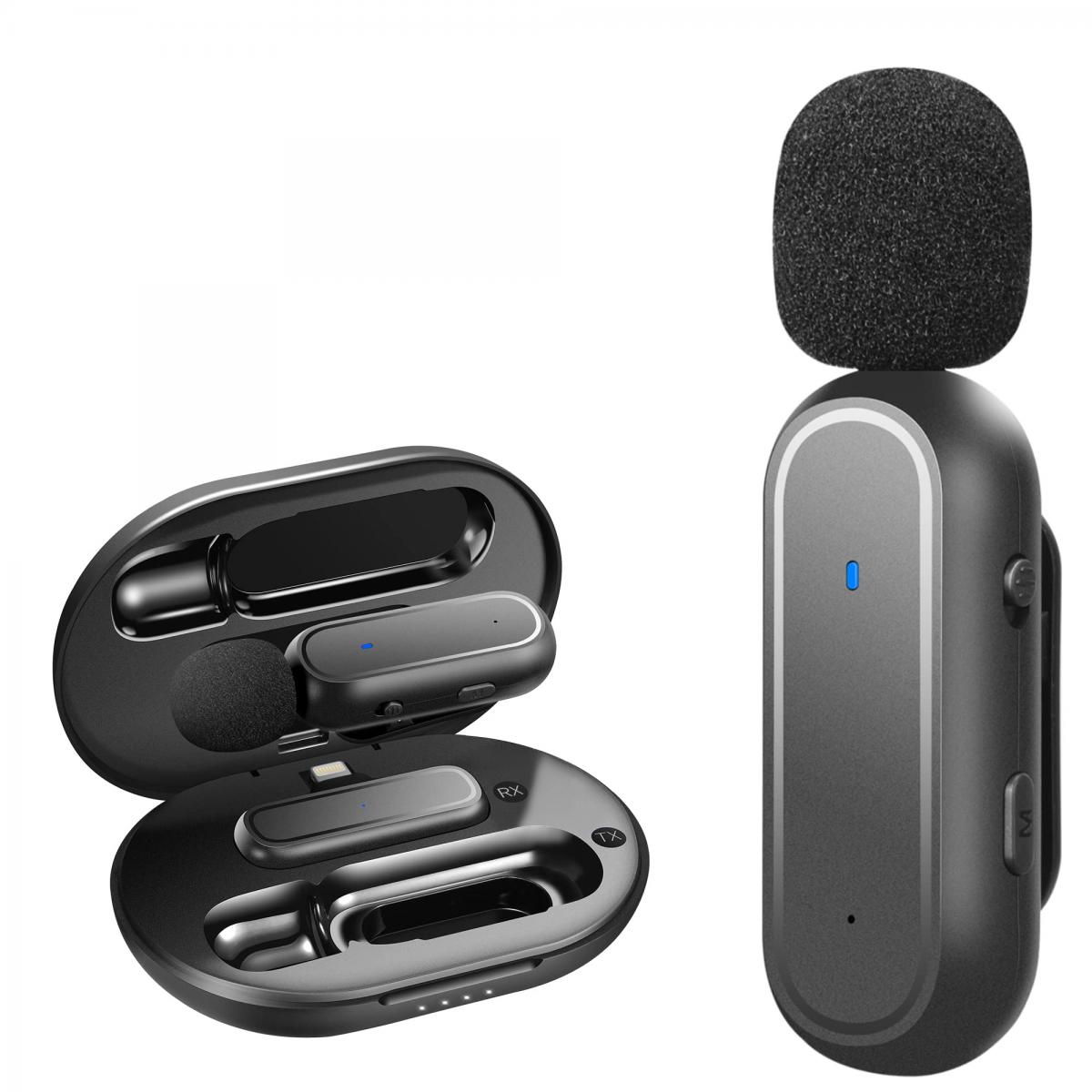 میکروفن بی‌سیم موبایلی دارای کیس شارژ مدل K60 (اندروید و آیفون)