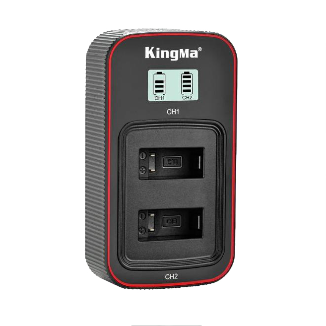 شارژر دوتایی باتری گوپرو MAX برند Kingma (به همراه کابل شارژ و آداپتور)
