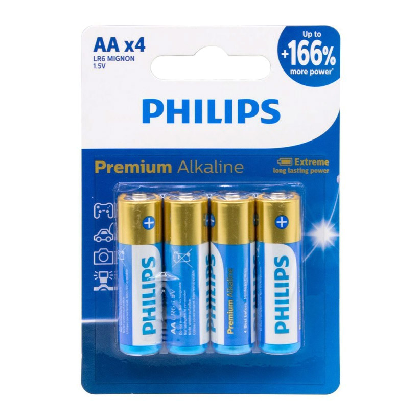 باتری قلمی فیلیپس مدل Premium Alkaline بسته چهار عددی