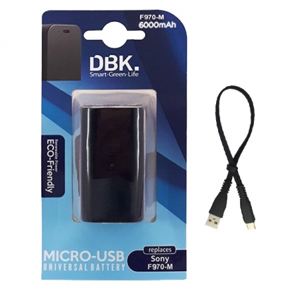 باتری DBK مدل NP-F970 (بدون نیاز به شارژر)6000mAh